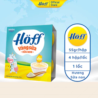 Váng sữa trẻ em Hoff sữa non cho bé ăn dặm bổ sung sữa non Colostrum hỗ trợ hệ miễn dịch, 1 lốc (4 hộp x 55g)