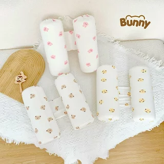 Bộ gối chặn chống giật mình cho bé sơ sinh KidAndMom Bunny vải Petit lõi cao su non nguyên khối