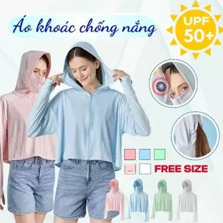 Áo chống nắng nữ, áo khoác chống nắng, áo khoác chống tia UV có bảng đo cực tím chất lụa băng