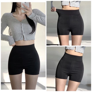 Quần short Đùi Nữ Tập Yoga, Quần legging đùi Body Dáng Ôm Boxer Ngắn, Phong Cách Thể Thao Ulzzang chất vải thun cotton