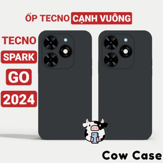 Ốp lưng Tecno Spark Go 2024 cạnh vuông Cowcase | Vỏ điện thoại Techno bảo vệ camera toàn diện TRON