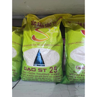 gạo st25 gạo thơm thượng hạng bao 10kg đặc sản sóc trăng