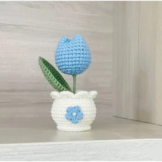 Chậu hoa Tulip Len handmade