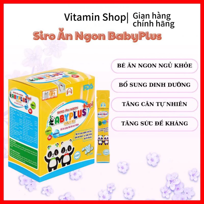 BABYPLUS_Siro ăn ngon Baby plus chính hãng 30 gói x 10ml