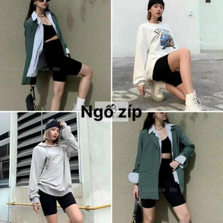 Quần ngố zip thái co giãn