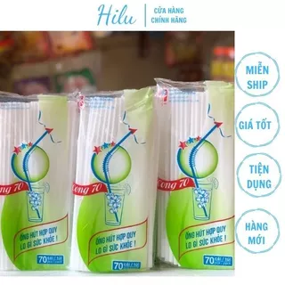 Set 70 ống hút nhựa gập dùng 1 lần