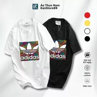 Áo Thun Unisex Nam Cổ Tròn Adidas008 COLORFUL ngắn tay cotton 100% KENSTORE89 ATK008