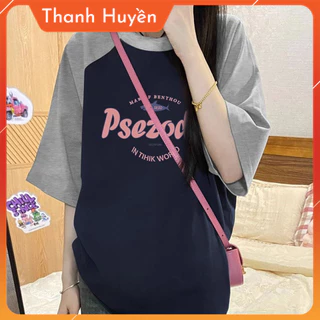 Áo Thun baby tee Thanh Huyền nữ thời trang tay lỡ có chữ chất cotton from siêu đẹp