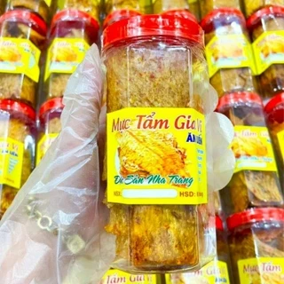 Mực cán tẩm gia vị Nha Trang loại ngon (hũ 200g) nguyên miếng - Ăn Vặt, Thức Ăn, Đồ Khô, Thực phẩm Bán Tốt