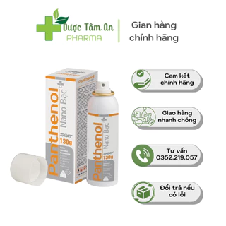 Panthenol nano bạc ⚡ CHÍNH HÃNG ⚡Chai xịt bỏng nano bạc chai/130g