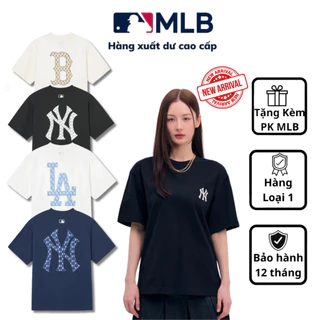 Áo thun MLB Denim Like Monogram Big lux overfit mẫu mới nhất dành cho cả nam và nữ