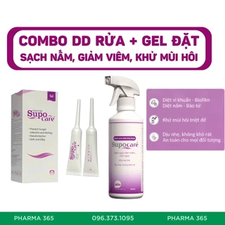 Viêm nhiễm PHỤ KHOA - Combo Supocare Dung Dịch Rửa Phụ Khoa và Gel Đặt Âm Đạo Khử Mùi Hôi, Giảm Ngứa, Làm Sạch Nấm