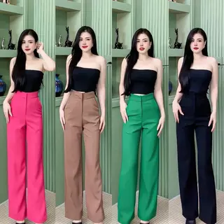 Quần Tây Ống Suông Bản Khóa Sắt Q09 Nga Tây Boutique 033 Nữ Pants