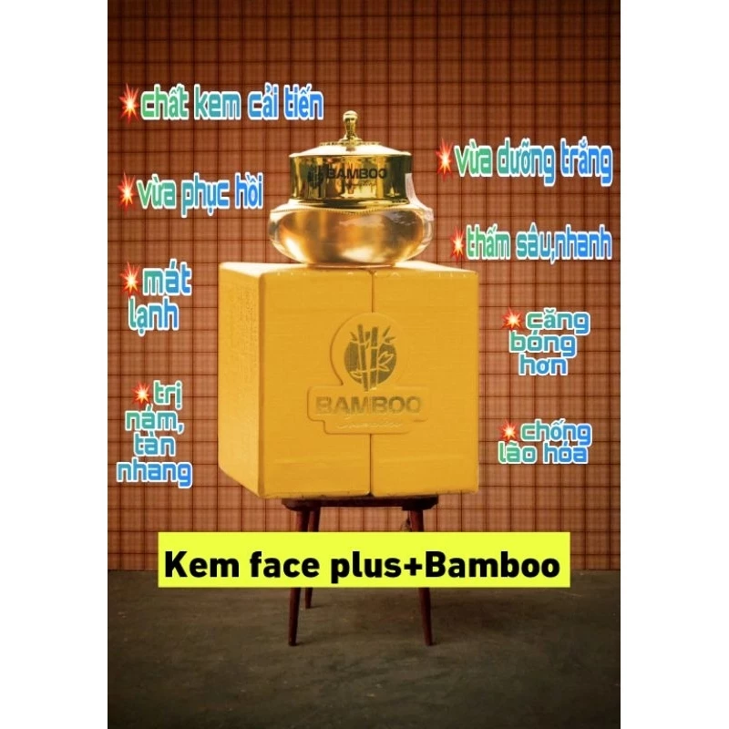 💫Mẫu mới 2024💫 Kem Face Plus + Bamboo Dưỡng Trắng Phục Hồi Căng Bóng Da