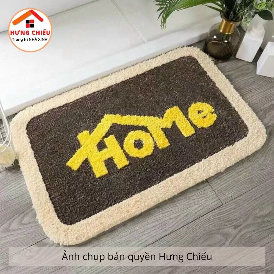 Thảm lau chân Thảm chùi chân chống trượt, lông cotton, thấm hút nước tốt ED07