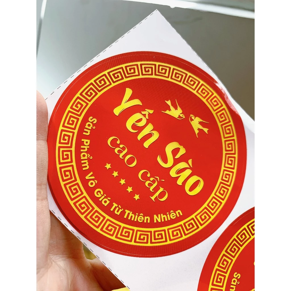 [COMBO] 10 TEM DÁN HỘP DECAL YẾN SÀO CAO CẤP 8.5CM