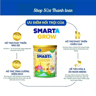 [HSD T2-2026] Sữa Bột Nutricare Smarta Grow 850g Dinh Dưỡng Cho Trẻ Thấp Còi [Cho Trẻ Từ 1-10 Tuổi].