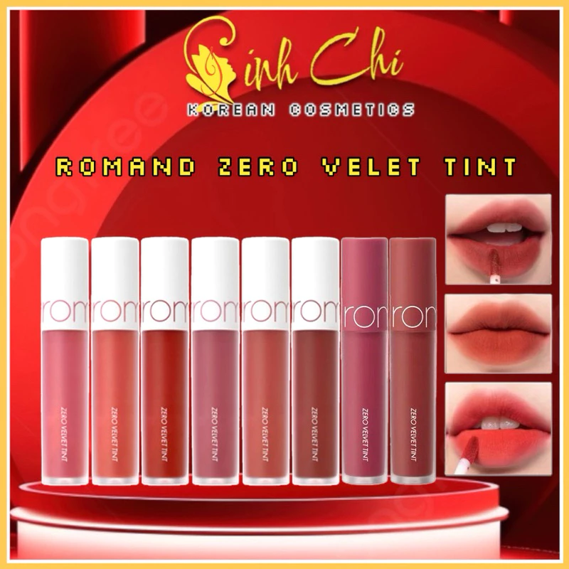 Son Kem Lì Hàn Quốc Romand Zero Velvet Tint Siêu Xinh