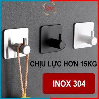 Móc Dán Tường Chịu Lực INOX 304 Kiểu Trụ, Mũi Dài Chịu Lực Hơn 15kg