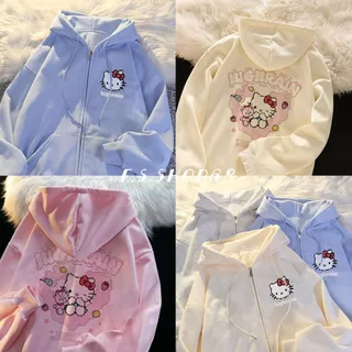 Áo Khoác Nỉ Hoodie dây kéo HEYRAIN Nhiều Màu Form Rộng Unisex Nam Nữ dễ thương