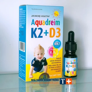 (lọ 200 giọt) Vitamin nhỏ giọt K2+D3 Aquadreim - bổ sung vitamin D3 và K2 cho trẻ nhỏ, tăng cường hấp thu canxi