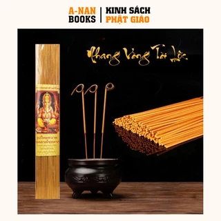 Nhang Thần Tài Thái Lan Cao Cấp Chính hãng - Nhang Vàng Tài Lộc - Hương Sạch Không Khói Túi 79 nén - Anan Books