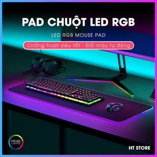 Lót chuột LED RGB, Pad chuột cỡ lớn LED RGB Gaming cao cấp