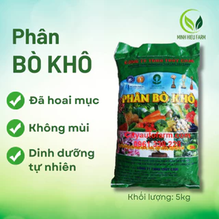 Phân bò khô hoai mục ( Túi 5kg). Đã qua xử lý sạch nấm bệnh