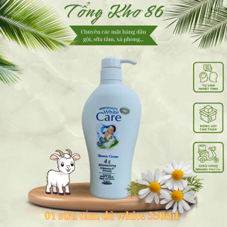 Sữa tắm dê 💥 CAO CẤP 💥 Sữa tắm white care thơm nhẹ nhàng, chai 550ml