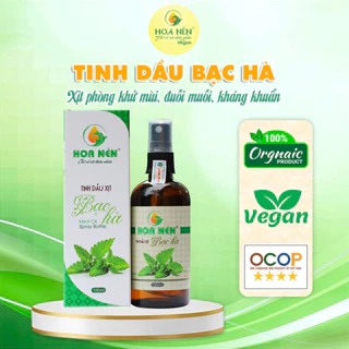 Tinh dầu bạc hà xịt phòng Hoa Nén 100ml - Giúp khử mùi, diệt khuẩn, xua đuổi côn trùng hiệu quả