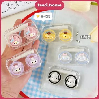 <Tặng Sticker> Hộp Đựng Len Khay Gương Mini Khay Đựng Lens Hộp Đựng Kính Áp Tròng (Có Dụng Cụ Đeo Trong Hộp) TEECI G029