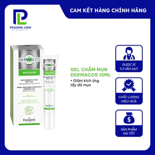 Gel Chấm Mụn Dermacos Giúp Giảm Mụn, Dịu Nhẹ, Giảm Kích Ứng Da Dermacos Anti-Ance Spot Gel 15ml (Hàng Công ty)