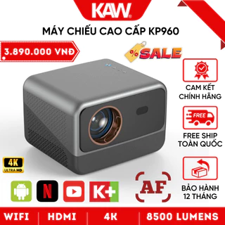 Máy Chiếu Mini KP960 Chính Hãng KAW Chất Lượng Siêu Nét Hỗ Trợ 4K, Độ Sáng Cao, Hệ Điều Hành Androi 10 Bảo Hành 12 Tháng