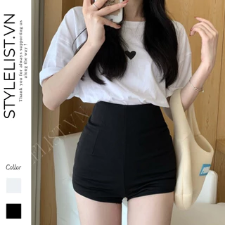 Quần short nữ cạp cao, quần đùi nữ ngắn lưng cao ôm dáng sexy mã 004