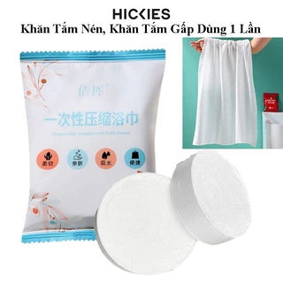 Khăn Tắm Nén- Khăn Tắm Gấp Dùng 1 Lần Nhỏ Gọn, Tiện Lợi Khi Mang Đi Du Lịch-HICKIES