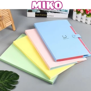 Túi Đựng Tài Liệu 5 Ngăn Size A4 Gài Nút Chất Liệu Nhựa Chống Thấm Nhiều Màu Sắc Chọn Lựa MIKO 141