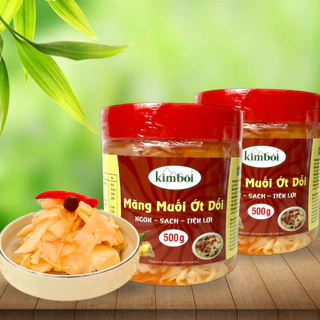 Măng Muối Ớt Dổi Chua Cay Kim Bôi - Lọ 500g - Đặc sản Tây Bắc Việt Nam