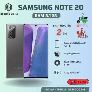 Điện thoại Samsung Note 20 5G Mỹ 2 sim Ram 8/128 Snap 865+
