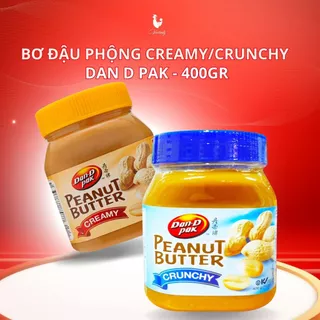 Bơ đậu phộng Crunchy/Creamy xuất khẩu Dan. D Pak hũ 400g - Béo ngậy, thơm ngon cho bữa ăn dinh dưỡng