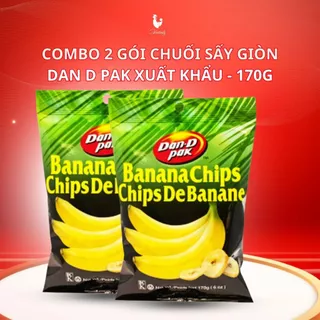 Combo 2 bịch chuối sấy giòn Banana Chips Dan. D Pak 170g - chuối thơm ngon dinh dưỡng cần thiết