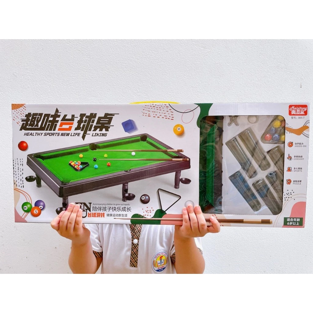 [Kho sỉ] Bàn bi a ,bàn bida BILLIARDS vải nỉ,chất liệu nhựa an toàn có độ bền cao Happykids Shop