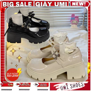 [NOWSHIP] Giày LOLITA Nữ Da Bóng, Da Lì ulzzang phong cách Hàn quốc mary quai cài đế cao cá tính năng động mới hot