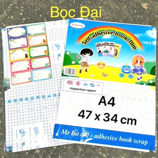 10 tờ Decal bọc sách vở A4: kích thước 47x 34cm(bọc đại)