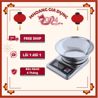 Cân Tiểu Ly Điện Tử Nhà Bếp Mini 5kg 1g Chính Xác Cao XF03 Không Gỉ Tặng Tô Chứa Inox ( Bảo Hành 1 Năm )