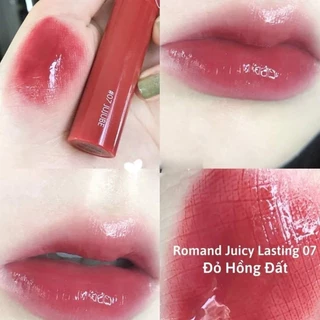 Son Romand Juicy 07 Đỏ Hồng Đất (Jujube), Son Tint Bóng Romand Juicy 07 Jujube