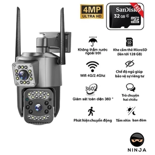 CCTV V380 Pro camera , camera giám sát không dây ngoài trời wifi, camera an ninh IP, ống kính kép, 4K, 8MP, gọi h