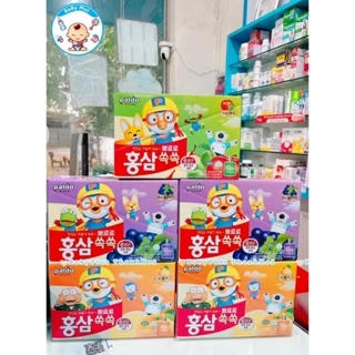 [CHÍNH HÃNG] Hộp nước hồng sâm trẻ em baby Paldo pororo Hàn Quốc gói 100ml x 10 gói ( táo)