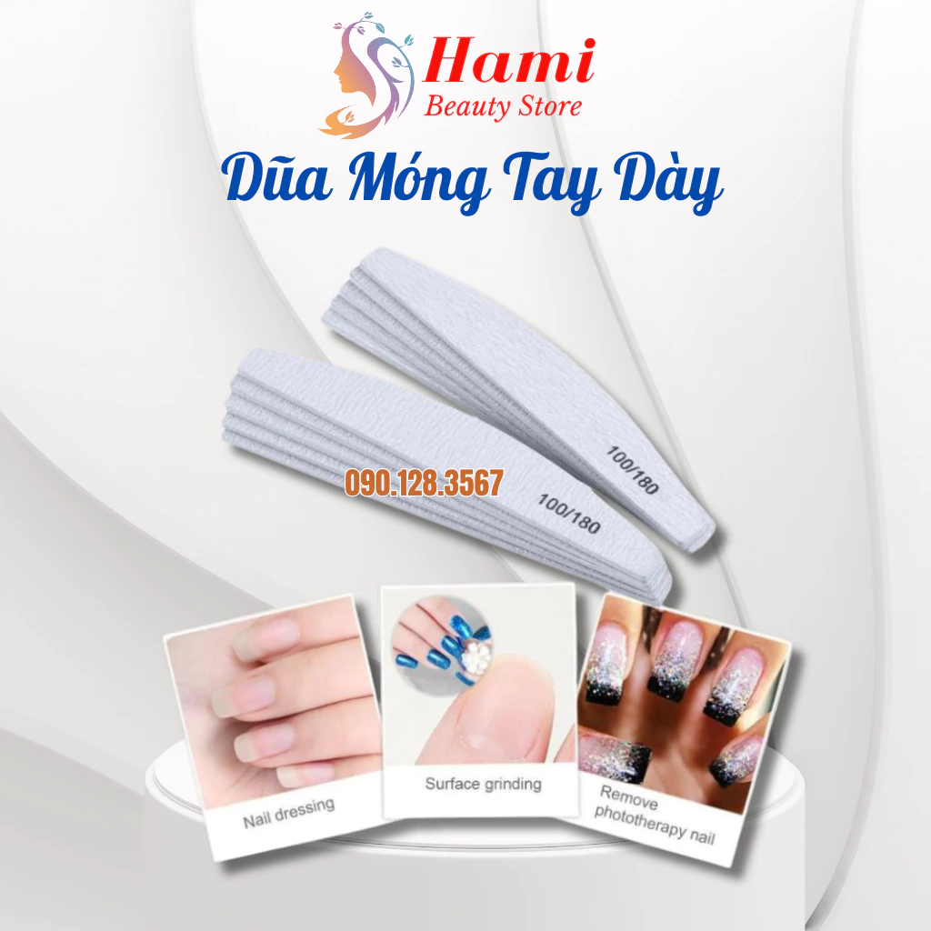 Dũa móng tay OPI trắng dày cho tiệm nails và cá nhân