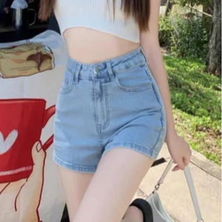 Quần Short Jeans Nữ , Quần Đùi Nữ Xẻ Gấu Phong Cách Hàn Quốc L017