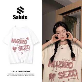 Áo phông quả mơ nữ  local brand Salute mùa hè fashion cổ tròn bigsize 100% cotton áo thun outerity Y0963